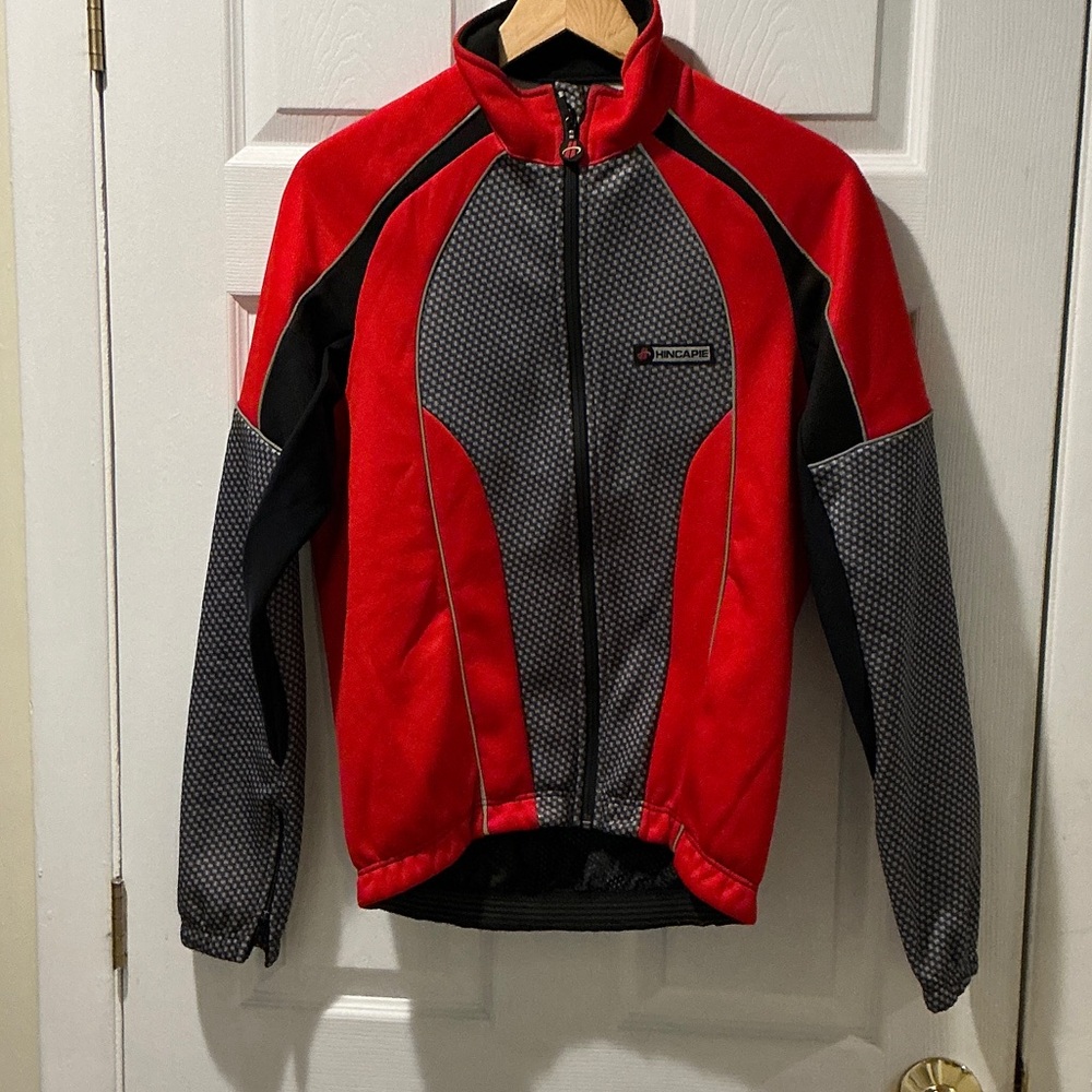 Hincapie Red and Gray Performance Jacket for Men Size Small